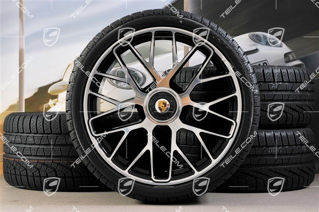 20" Turbo S central locking winter wheel set for Turbo S, wheels 8,5J x 20 ET51 + 11J x 20 ET59 + Pirelli Sottozero II winter wheels 245/35 R20+295/30 R20, TPMS