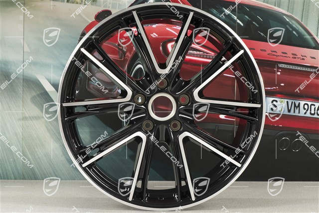 21-inch wheel rim Panamera Exclusive, 9,5J x 21 ET71, Jet Black metallic