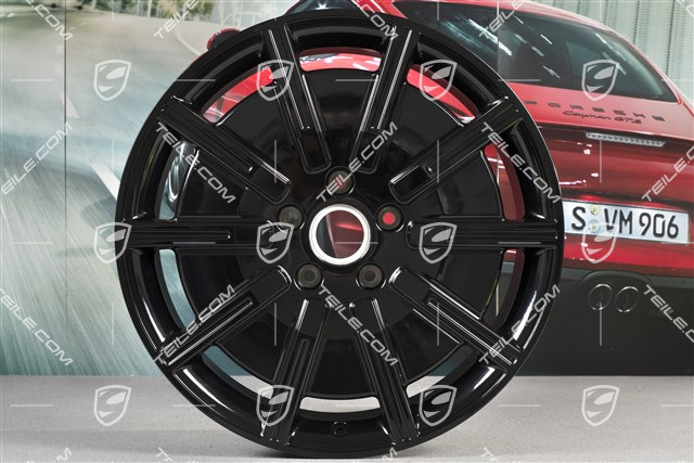 20" Taycan Sport Aero Felgensatz, 9J x 20 ET54 + 11J x 20 ET60, schwarz hochglanz