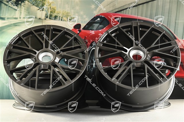 21" Panamera Turbo S wheel rim set, central lock, 9.5J x 21 ET71 + 10.5J x 21 ET71, Turbonite