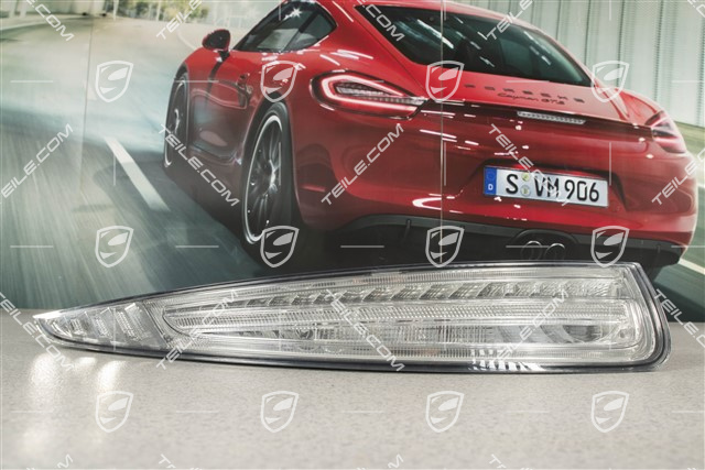 Rear light, in clear glass look (white), UK version, L