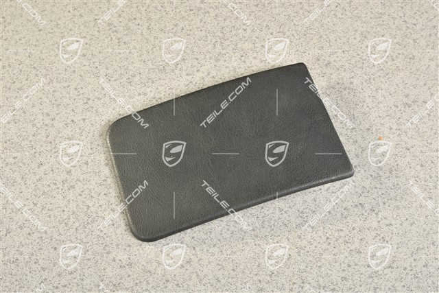 Cover Ashtray, Leatherette, Black