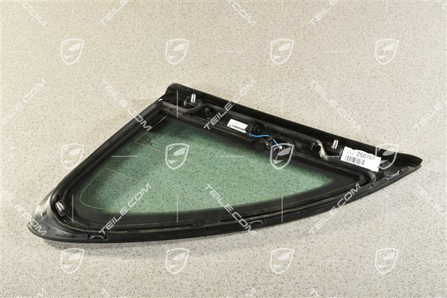 Seitenscheibe mit Zierleiste, Aluminium-Paket Chrom-look, heizung, L