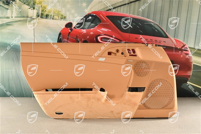 Cabrio,Tapicerka drzwi skórzana, beżowa, Bose, L