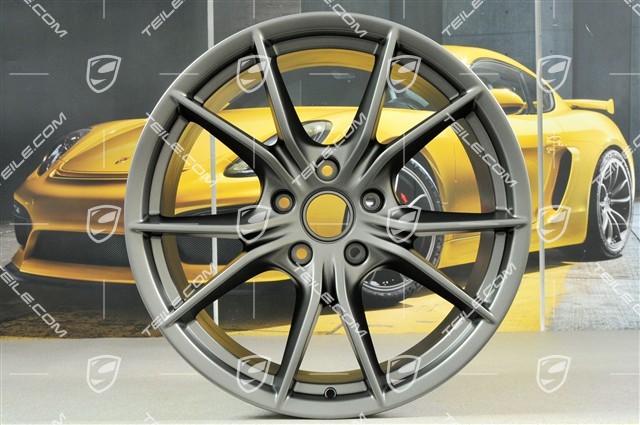 20" Felgensatz Carrera S IV, 8,5J x 20 ET49 + 11J x 20 ET56, für Winterbetrieb, C4/C4S/GTS, Platinum-Seidenmatt