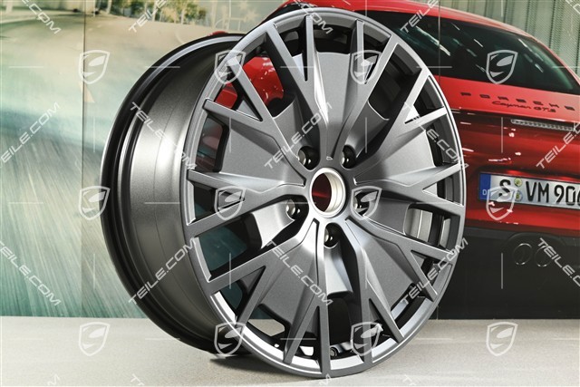 20-inch Turbo S Aero Design wheel rim set, 9J x 20 ET54 + 11J x 20 ET60, in anthracite grey
