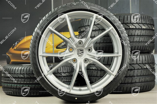 20-inch summer wheels set Carrera S IV, rims 8,5 J x 20 ET49  + 11,5 J x 20 ET56 + tyres 245/35 ZR 20+305/30 ZR20, with TPM