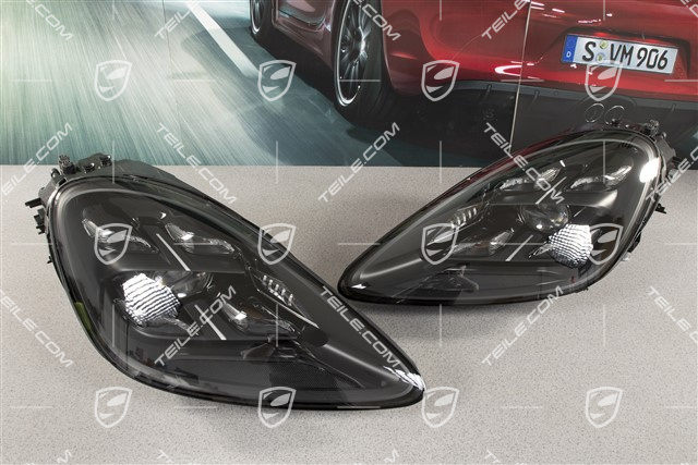 LED Matrix headlamp set, darkened, incl. PDLS Plus, set, L+R