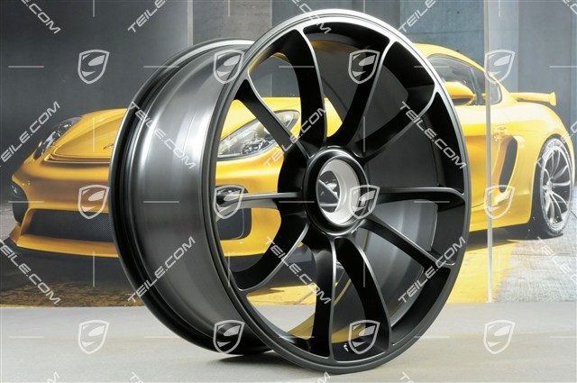 20+21" GT3 RS wheel set, rims: front 9,5J x 20 ET50 + rear 12,5J x 21 ET48, black