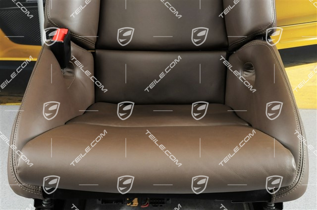 Sportschalensitz, klappbar, Heizung, Leder, Sattelbraun, L