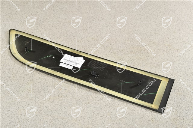 Rear door cover / trim, Matt black, L