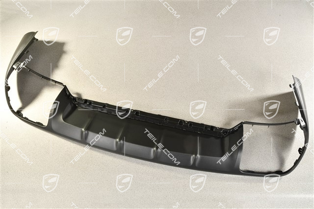 Rear bumper, lower cover / diffuser, without Tow ball, Black matte