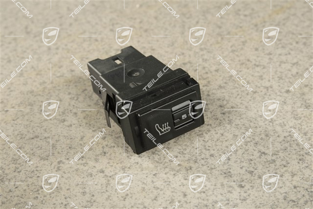Seat heater switch, black matte, R
