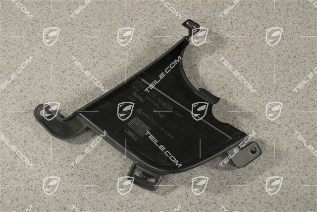 Air inlet / duct / guide cover, lateral, Black matte, PDC, R