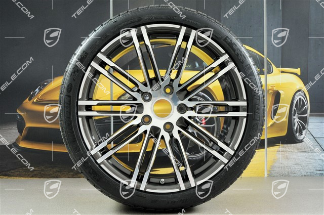 20" Winterräder Satz "Turbo", gebrauchte Felgen 8,5J x 20 ET51 + 11J x 20 ET56 + NEUE Michelin Pilot Alpin PA4 N1 Winterreifen 245/35 R20 + 295/30 R20, mit RDK-Sensoren