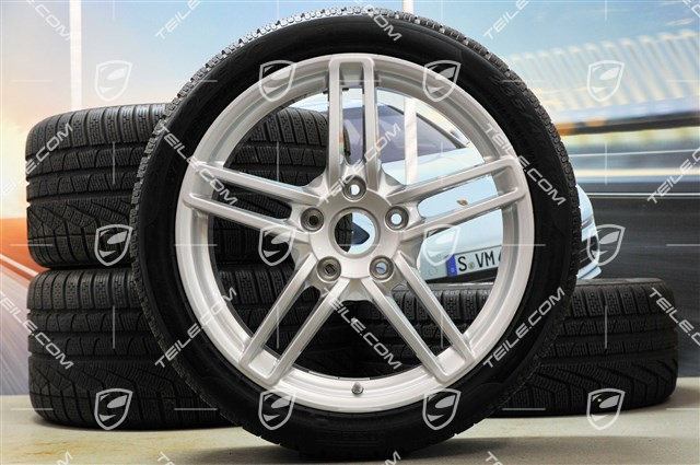 19-inch Carrera winter wheel set, 8,5J x 19 ET54 + 11J x 19 ET69 + NEW Pirelli winter tyres 235/40 R19 + 285/35 R19, with TPMS