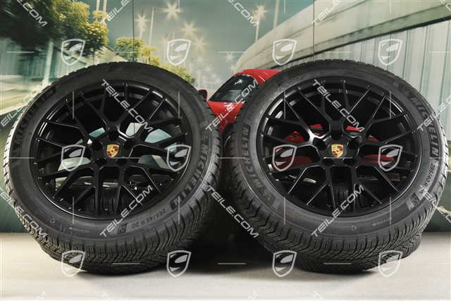 20-inch "RS Spyder Design" winter wheels set, rims 9J x 20 ET26 + 10J x 20 ET19, Michelin Pilot Alpin 5 SUV winter tyres 265/45 R20 + 295/40 R20, with TPMS, black satin mat