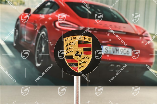 Hub cap, concave, coloured crest, black mat