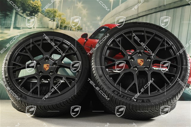 20"+21" RS Spyder Design winter wheel set, wheel rims 8,5J x 20 ET50 + 11J x 21 ET82 + Michelin winter tyres 245/35 R20 + 305/30 R21, with TPMS, Anthracite Grey