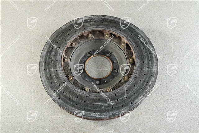 PCCB Ceramic brake disc, 991.2 C2 / C2S / C4 / C4S / 991.1 Turbo / 991.2 Turbo, damaged, L