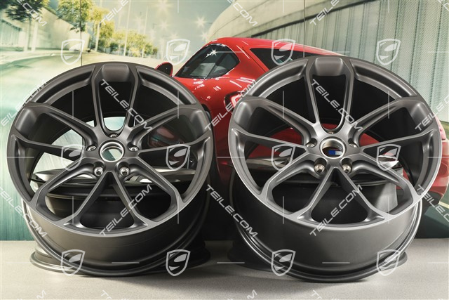 22-inch wheel rim set GT, 10J x 22 ET48 + 11,5J x 22 ET52, Vesuvgrau