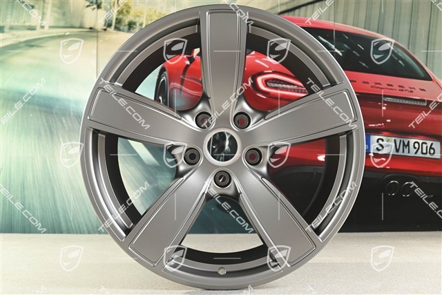 20-inch wheel rim set Carrera Sport, 8,5J x 20 ET57 + 10,5J x 20 ET51, platinum satin matt