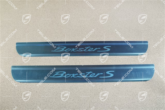 Blenden/Einstiegleisten, unbeleuchtet , Edelstahl, "Boxster S", Satz, L+R