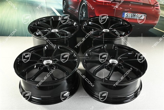 20-inch wheel rim set SPYDER, 8,5J x 20 ET57 + 10,5J x 20 ET47, black high gloss