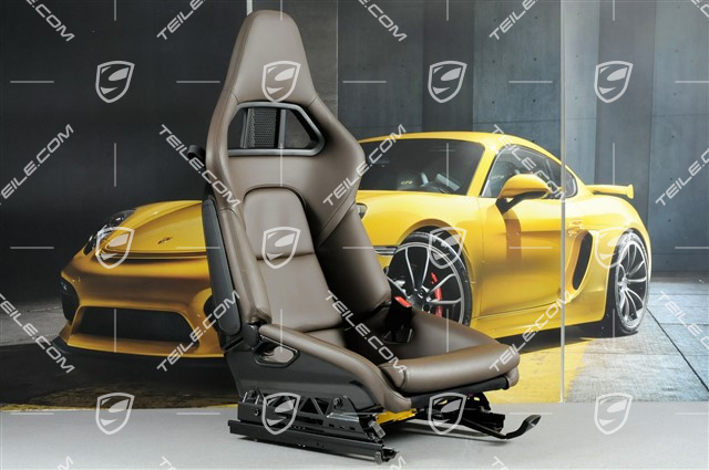 Bucket seat, collapsible, heating, leather, brown Saddle Tan, R