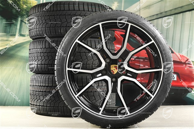 21" RS Spyder Design winter wheel set, rims 9,5J x 21 ET60 + 11,5J x 21 ET66 + Continental WinterContact TS 860 S winter  tyres 265/35 R21 + 305/30 R21, black high gloss