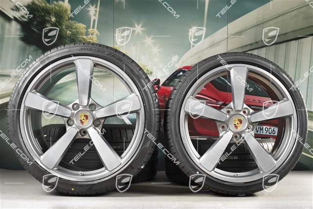 20+21-inch summer wheel set Carrera Exclusive Design, rims 8,5J x 20 ET53 + 11,5J x 21 ET67 + Pirelli summer tyres 245/35 R20 + 305/30 R21, with TPM