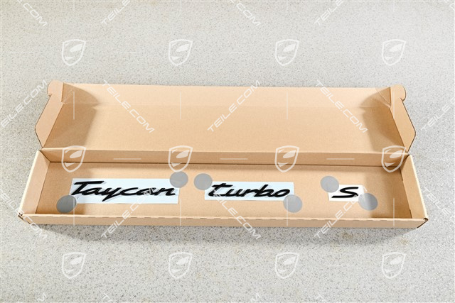 Badge / Emblem TAYCAN TURBO S, Black