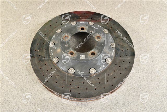 PCCB ceramiczna tarcza hamulcowa, 991.2 C2 / C2S / C4 / C4S / 991.1 Turbo / 991.2 Turbo, uszkodzona,