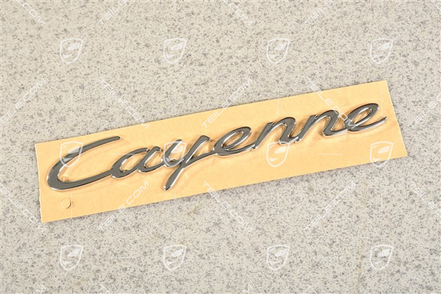 "Cayenne" Badge / Emblem, chrome, Coupe