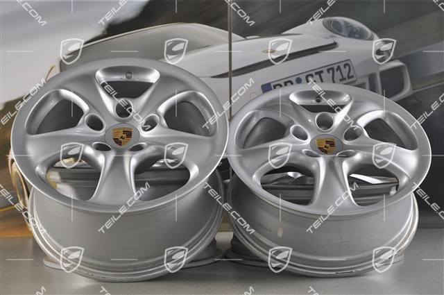 17-inch Carrera 4 wheel set, 7J x 17 ET50 + 9J x 17 ET55,