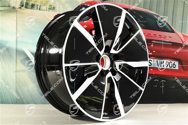 21" Macan Turbo wheel rim, 8,5J x 21 ET27, black high gloss