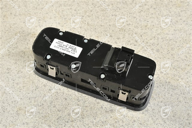 Power windows switch, Drivers side, Black matte, Hybrid