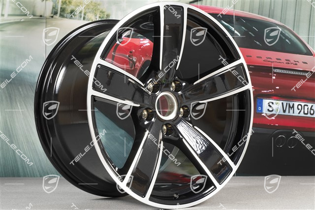 20" Felgensatz Carrera Sport, 8,5J x 20 ET49 + 11,5J x 20 ET56, Tiefschwarz-Metallic