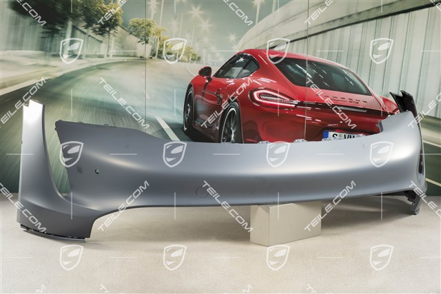 Front bumper, ultrasound parking aid with side protection