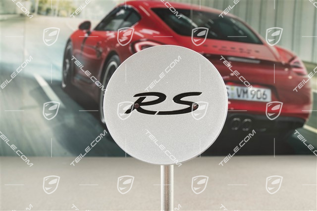 Radzierdeckel, Silber mit Schriftzug RS