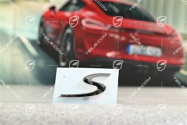 "S" logo, chrome