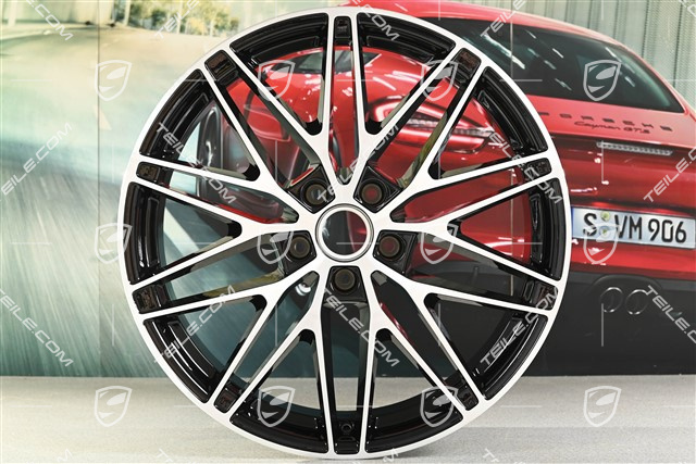 22" Macan RS Spyder Design Felge, 9J x 22 ET29, schwarz hochglanz