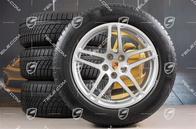 18-inch "Macan S" Winter wheel set, rims 8J x 18 ET21 + 9J x 18 ET21, winter tyres Continental ContiWinterContact 235/60 ZR 18 + 255/55 ZR 18, with TPMS