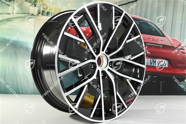 21" Felge Macan Design, 8,5J x 21 ET27, schwarz hochglanz