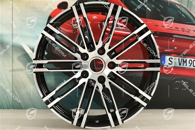 20" Felge, Turbo III, 10J x 20 ET50, schwarz hochglanz
