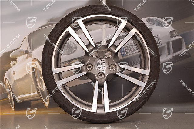19-inch Turbo II summer wheel set, wheels 8Jx19 ET57+11J x 19 ET 51 + summer tyres 235/35 ZR 19+305/30 ZR 19, without TPMS