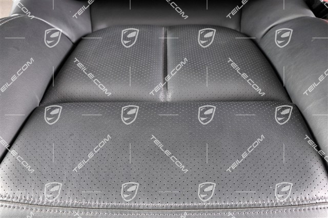 Seats, el. adjustable, leather, black, set (L+R)