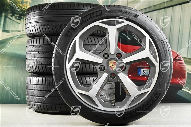 20" Offroad Design Sommerräder Satz, Felgen 9J x 20 ET54 + 11J x 20 ET60 + NEUE Michelin Sommerreifen 245/45 R20 + 285/40 R20