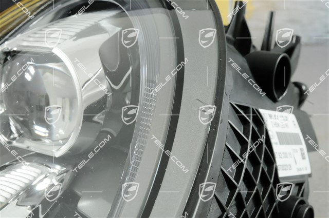 LED-Scheinwerfer, ohne Steuergerät und Glühlampe, Glas mit Kratzer (sehe Bilder), R
