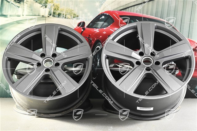 22" Felgensatz Cayenne Exclusive Design Sport, 10J x 22 ET48 +11,5J x 22 ET61, vesuvgrau